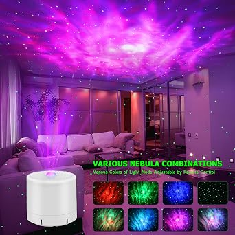 HERHOTER - Galaxy Projector, Star Projector with Timer and Remote Control for Adult Bedroom Decor, Party, Star Night Light
