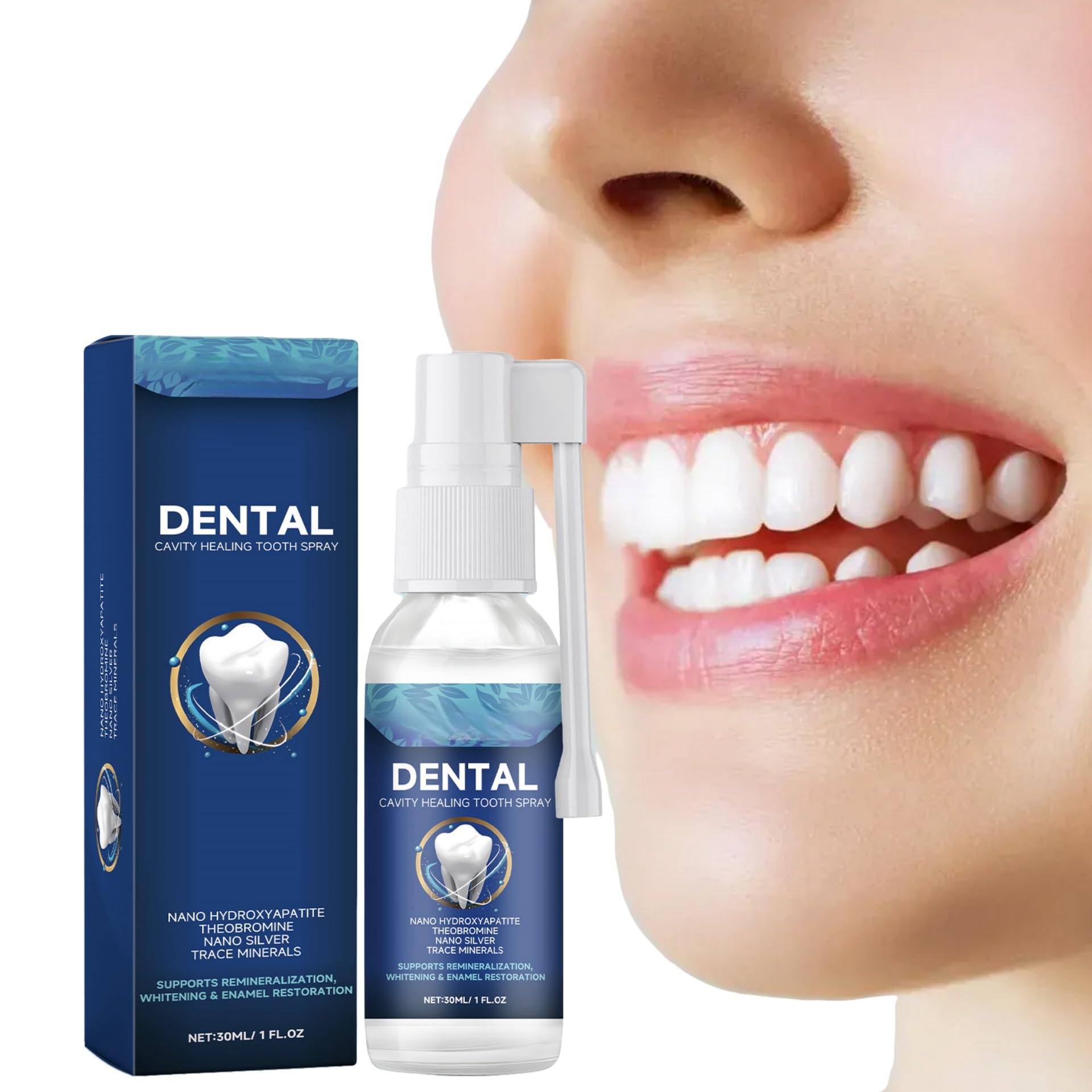 NOVOLAN Cavity Healing Tooth Spray - 30ml – Gentle Oral Care Spray for Teeth Stain Removal – Freshens Breath – Soothes Tooth Sensitivity – Natural Ingredients for Effective Cavity Prevention