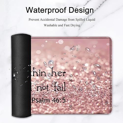 Miniatura 3 de Alfombrilla de mouse grande para juegos, protector de escritorio impermeable extendido (31.5 x 11.8 pulgadas), ergonómico de espuma viscoelástica