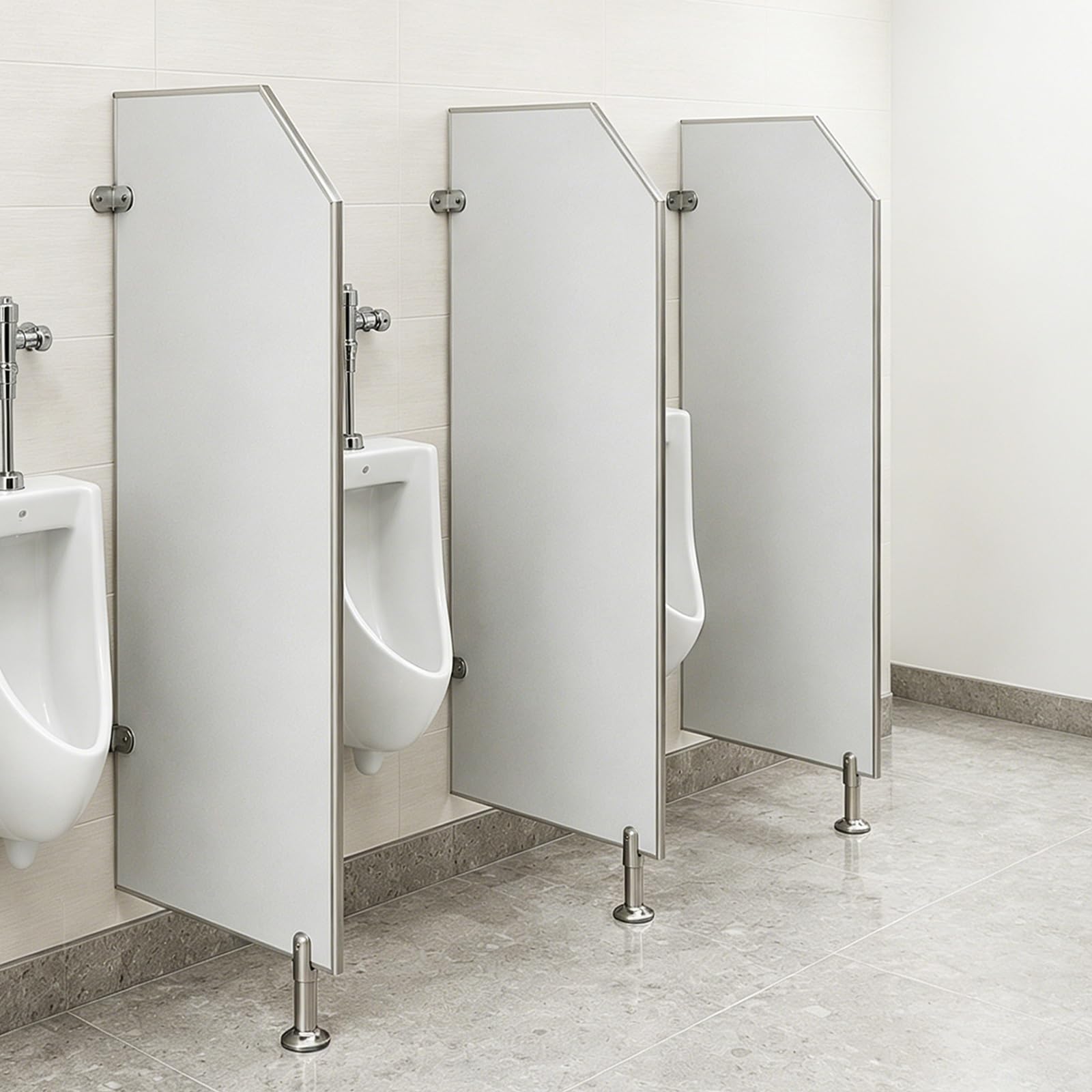 Yqyc 47.5in High Urinal Partition Screen, Privacy Panel for Public Restrooms, Modern Floor-Mounted Toilet Partition Wall for Hotels & Station(3 PCS)