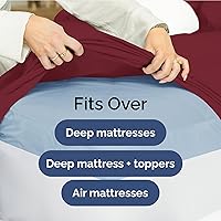 Vista 548 de Extra Deep Pocket Split King Sheets - 5 Piece Breathable & Cooling Bed Sheets - Hotel Luxury Bed Sheet Set - Soft, Wrinkle Free & Comfy - Easily