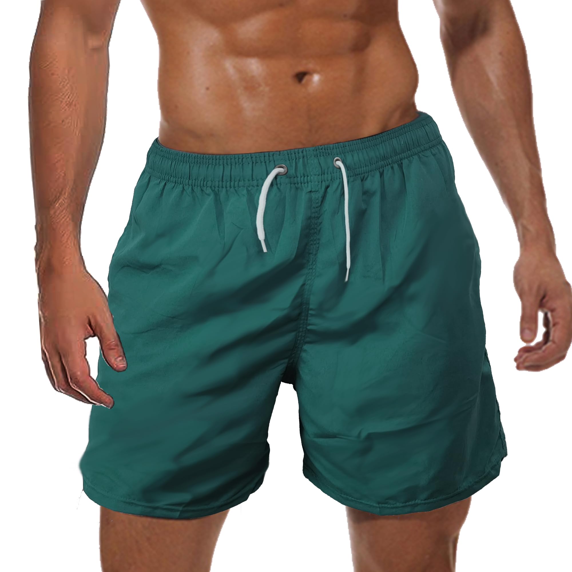 Men's Swim Trunks Quick Dry Swim Shorts,Mesh Layer Beach Swimming Board Shorts Casual Sports Lightweight Swimsuit with Mesh Pockets 5inch