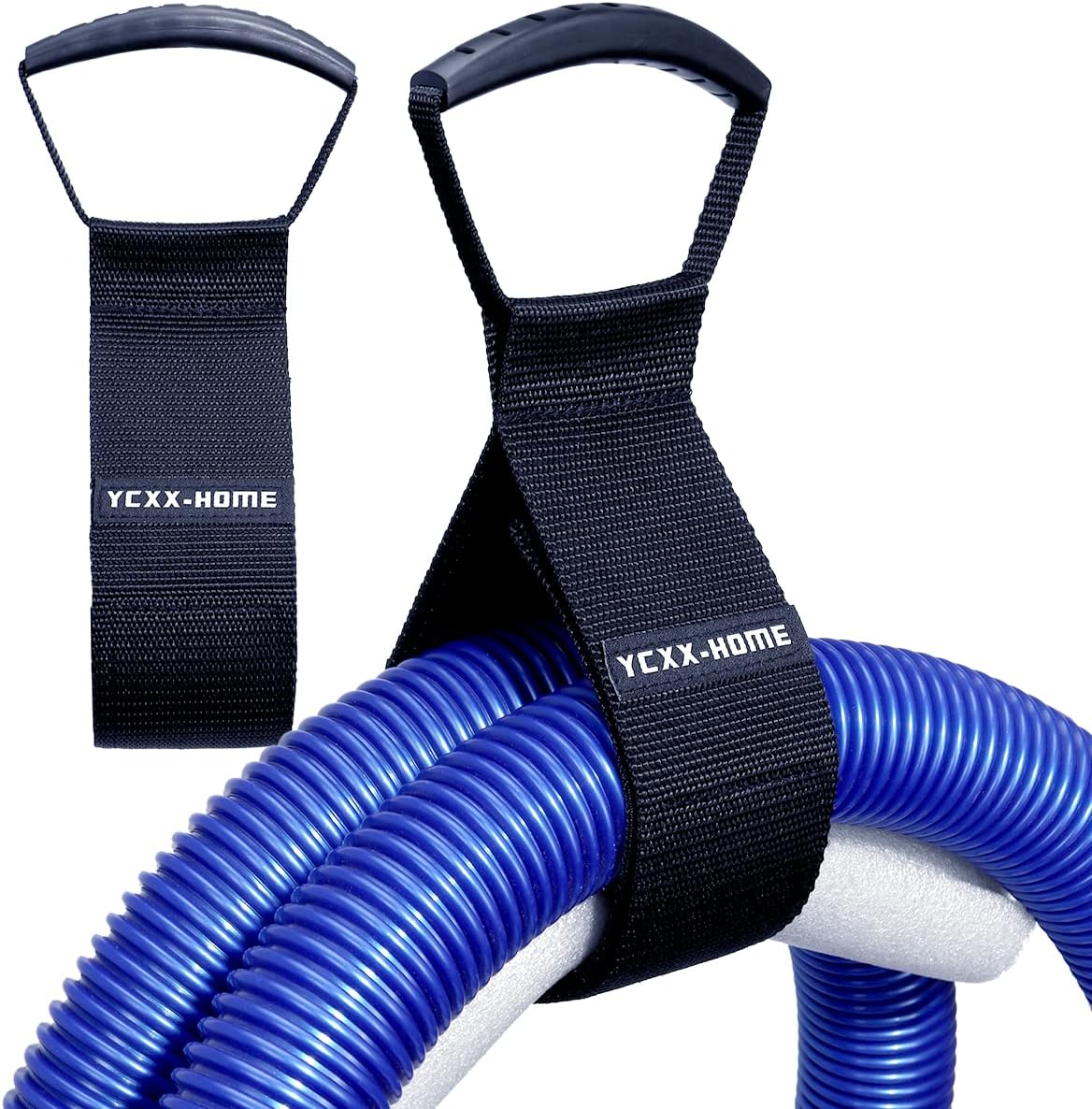 2 PCS Heavy Duty Cord Storage Wrap Holder Extension Hook and Loop Cord Hose Organizer Strap with Carrying Handle for Cords Garden Hose Swimming or Garage Tool (Middle-22)