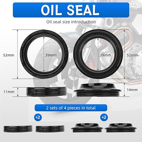 Vista 11 de Kit de sellos de horquilla de 1.378 x 1.890 x 0.433 in 45387-83 para HARLEY-DAVIDSON All FX/FXR/FXRS 1976 1977 1978 1979 1980 1981 1982 1983 1984