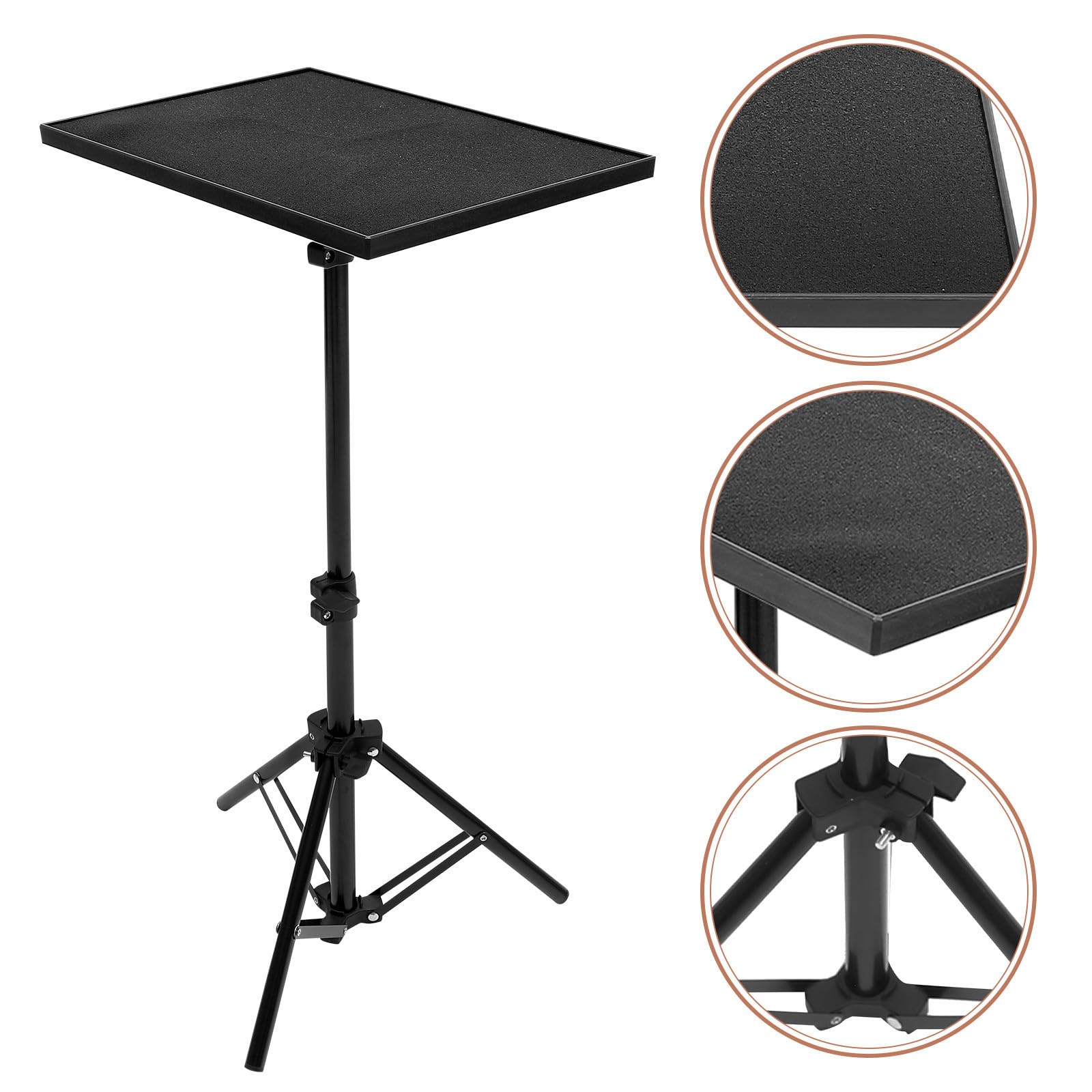 INOOMP Trípode para Proyector Portátil Plegable Base Ajustable, Soporte Metálico y Abs Fácil de Usar para Escenario y Hogar