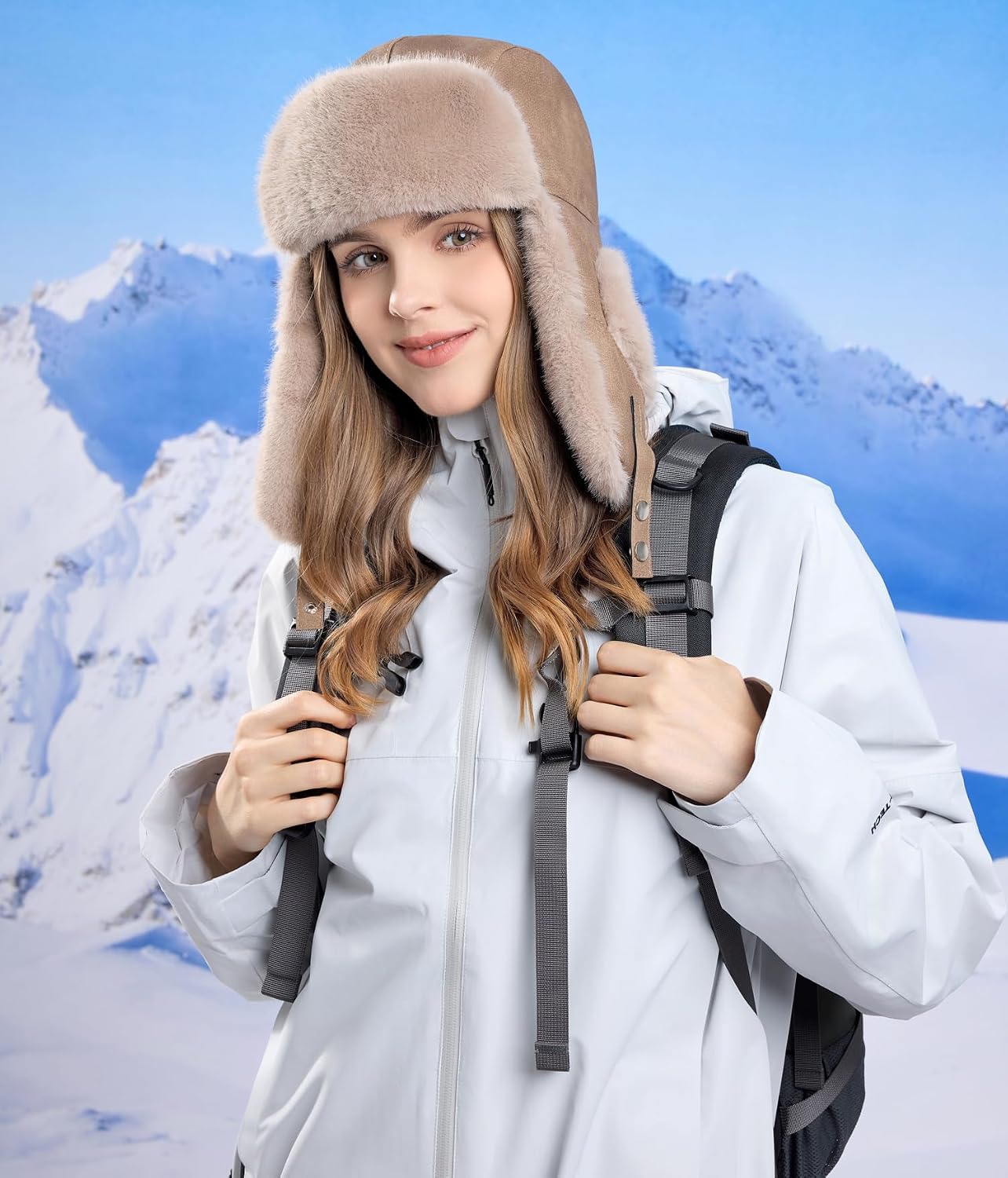 HUAMULAN Winter Trapper Hats Ushanka Trooper Unisex Hunting Hat Outdoor Ski Snow Windproof Cap Ear Flaps