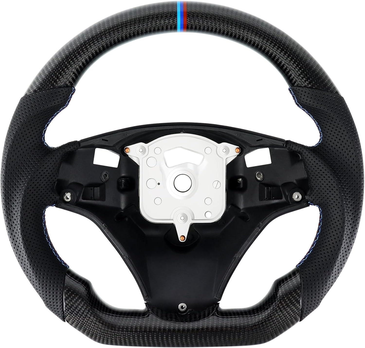 Amazon.com: MOTAFAR Carbon Fiber Steering Wheel D-shaped Flat-bottom ...