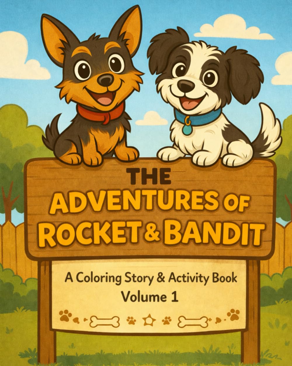 The Adventures of Rocket & Bandit: A Coloring Story & Activity Book
