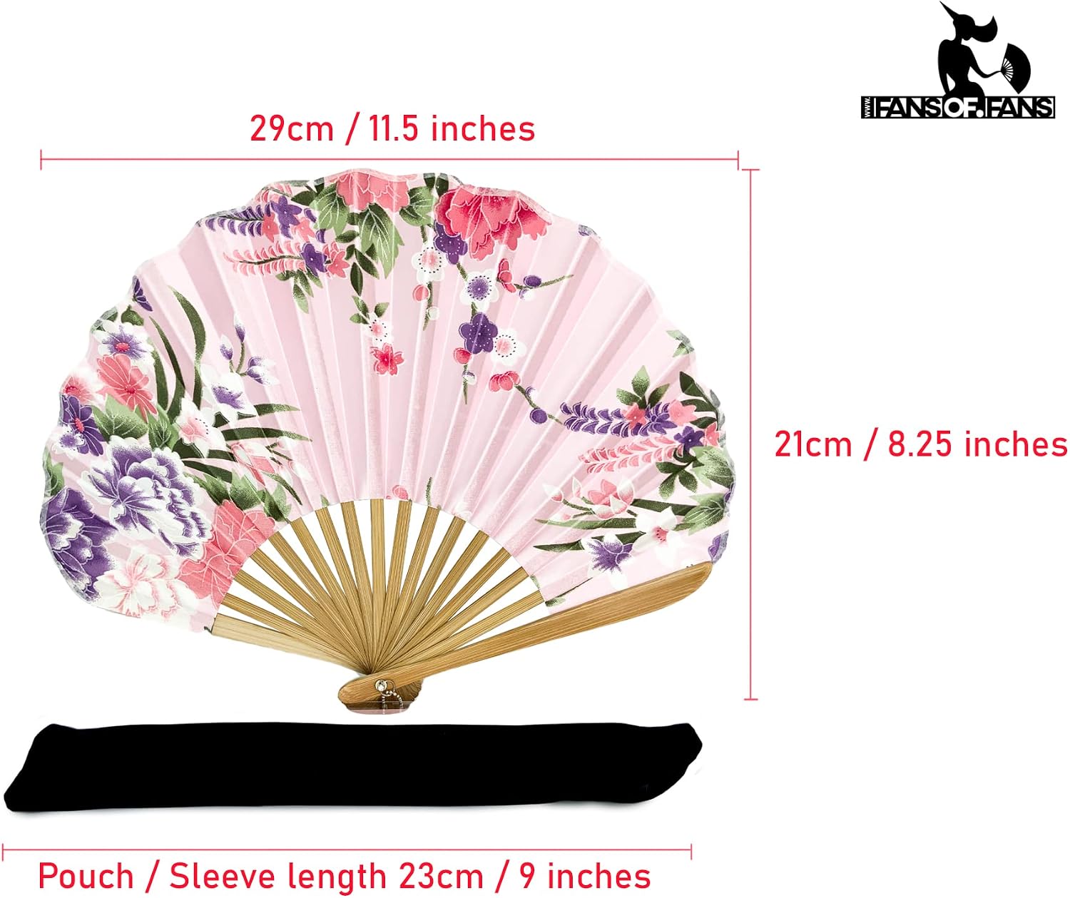 Ascot Style Elegant Silk Fans (AS09)