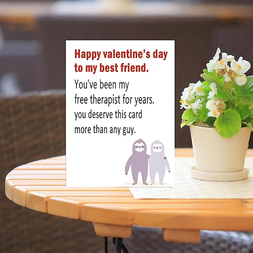 Miniatura 4 de Dapofajo Tarjeta de San Valentín, tarjeta del día de San Valentín, tarjeta de feliz día de San Valentín para amigo, compañero de trabajo, mejor