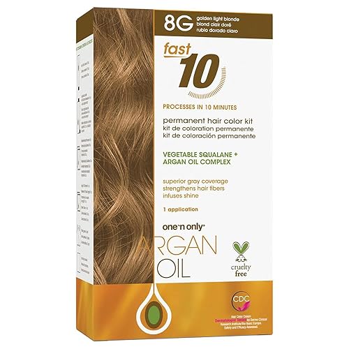 One 'N Only Fast 10 - Kit de coloración permanente para el cabello, tinte para el cabello para mujeres con aceite de argán para mantener el