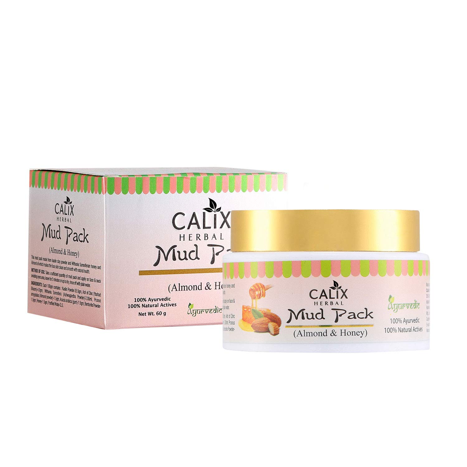 Calix HerbalMud Pack for Acne Control and Skin Tone Balancing, 60 g