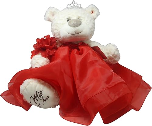 20" Quince Anos Quinceanera Last Doll Osito de peluche con vestido (pieza central) ~ rojo ~ B16831-14