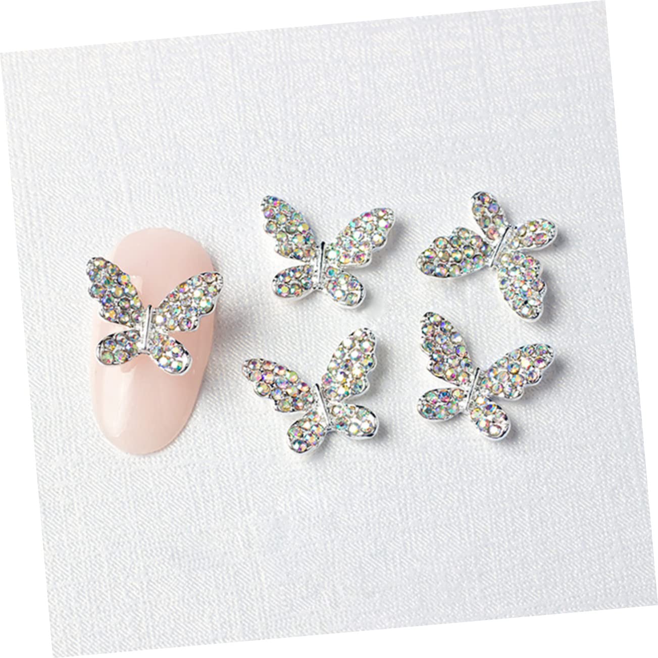 Healvian 110pezzi Charm Di Decorazione Per Unghie Ciondoli Forma Di Farfalla Strass Per Nail Art Ornamenti Eleganti Per Manicure e Decorazioni Uniche