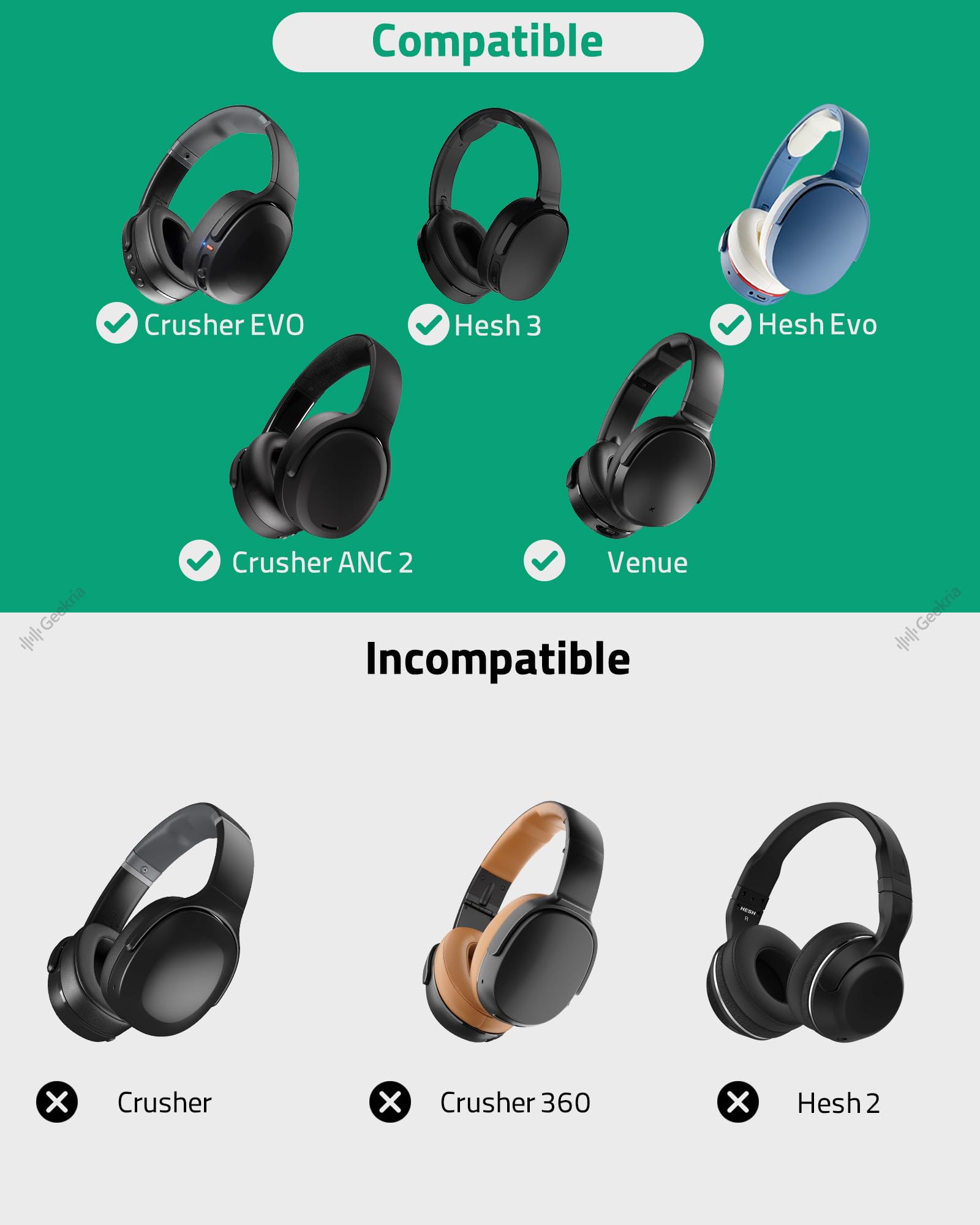 Amazon | Geekria Elite 充電ヘッドホンケース スカルキャンディ