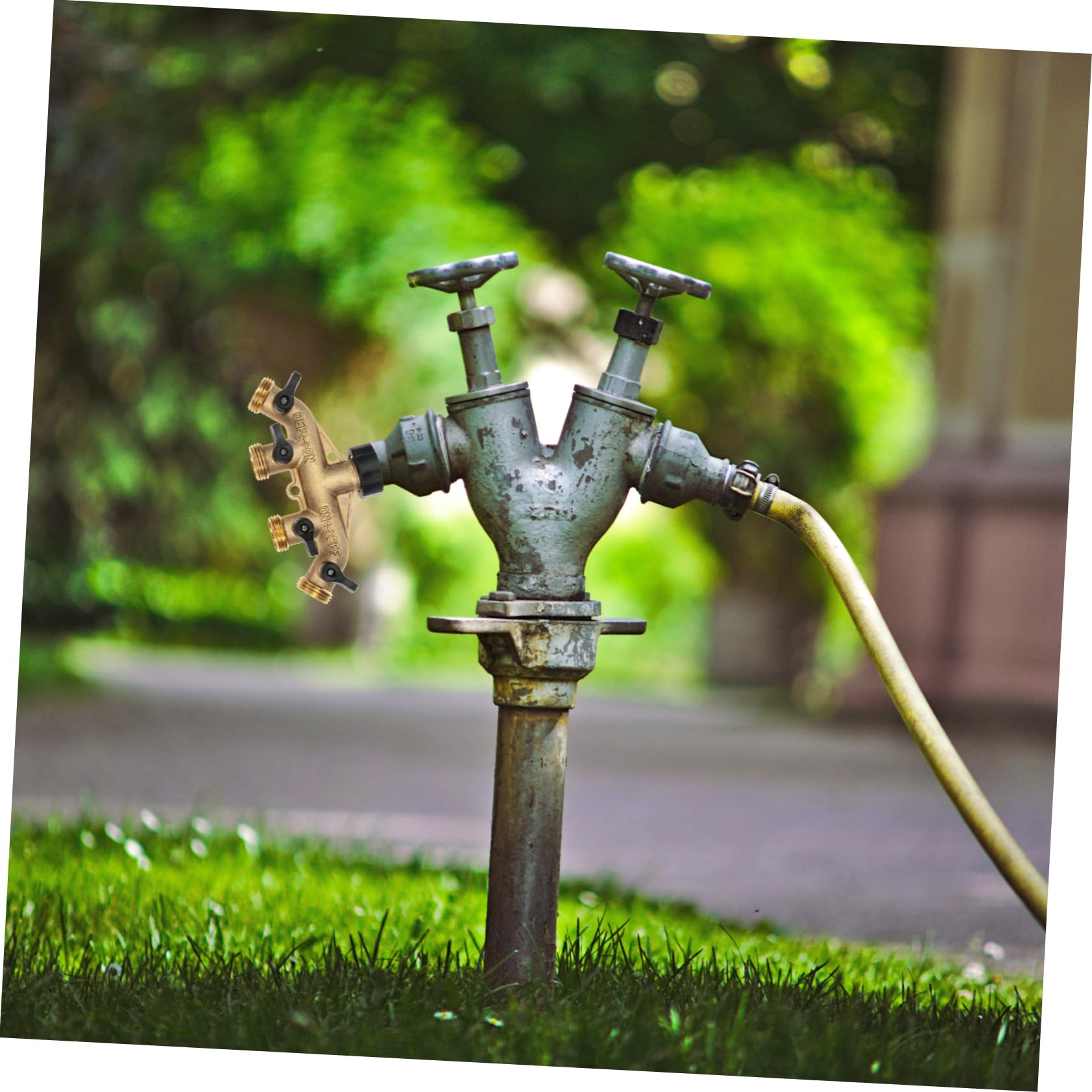 Sdoppiatore a 4 Vie in Ottone Valvole a Sfera, per Tubo da Giardino e Irrigazione Agricola, Controllo Pratico, Senza Perdite