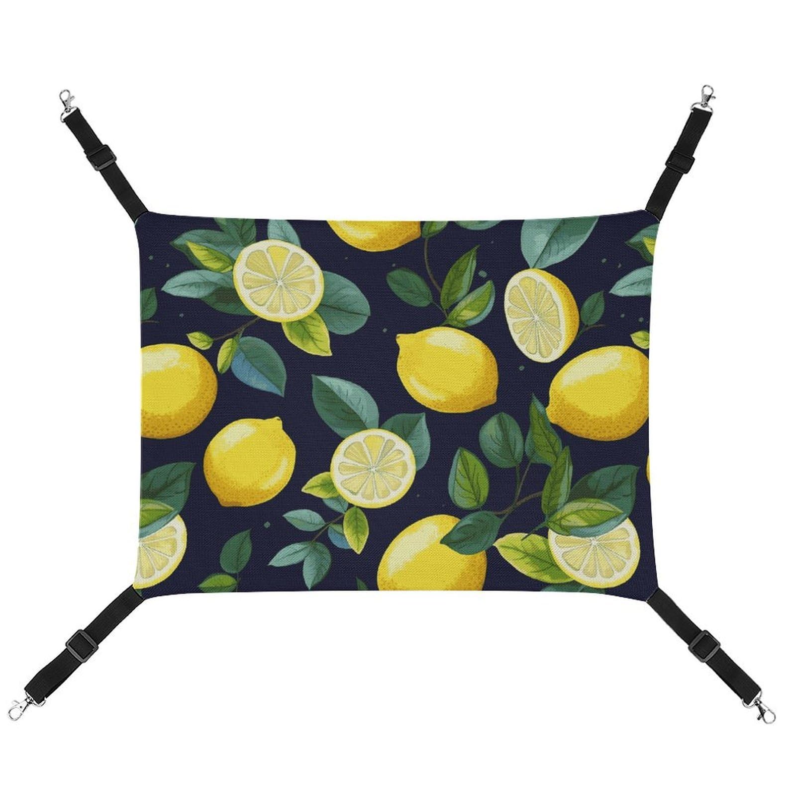 Hamac pour chat doux et respirant lit suspendu citron pour petit animal