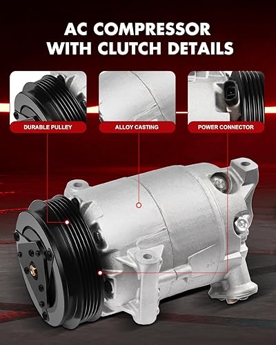 Miniatura 2 de Compresor apto para Chevrolet para Malibu 2.2L 2007-2008 para Chevrolet para cobalto 2.0L 2008-2010 para Pontiac for Pursuit 2.2L 2005-2006,