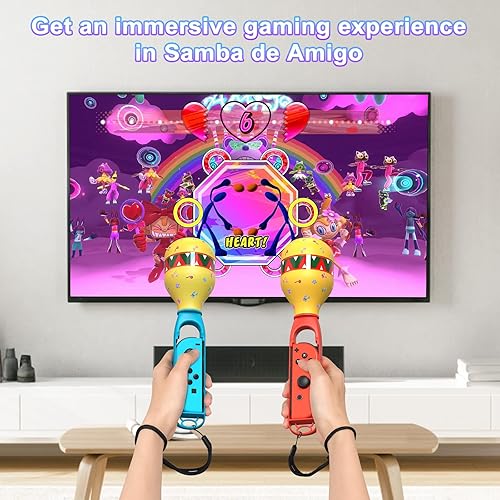 Miniatura 8 de Fastsnail Sand Hammer Hand Grip for Nintendo SwitchSwitch OLED, Game Controller Grips with Wrist Straps and Sticker for Switch Joycon, Detachable