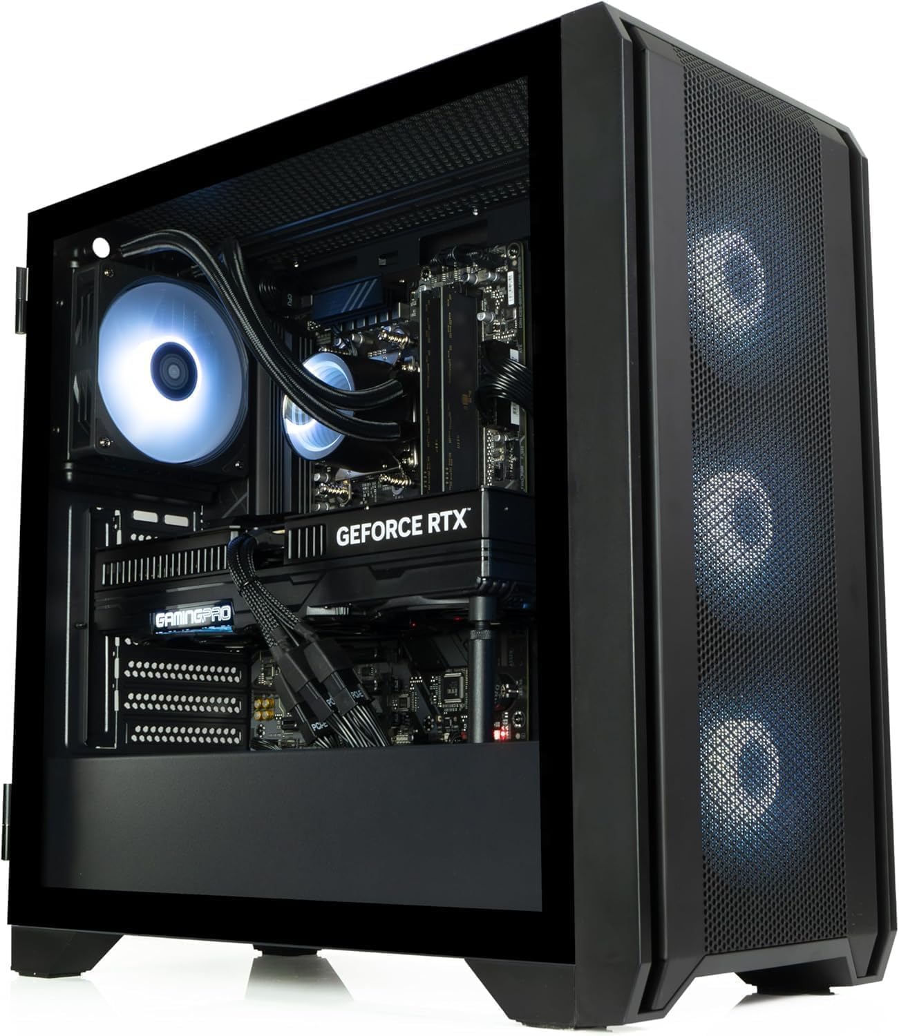 ionz Gaming PC - Desktop Computer, Ryzen 7 5800X, NVIDIA RTX 5060 Ti, 16GB RAM, 120mm AIO Liquid Cooler, 1TB NVMe SSD, 600W 80+ PSU, WiFi, Windows 11, Apex Black — view 23