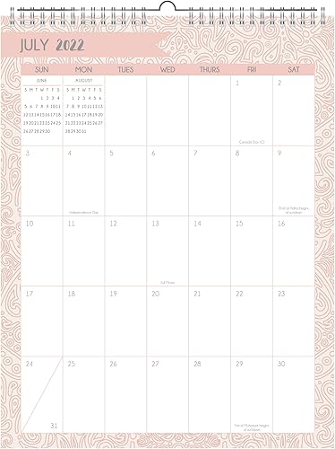 Office Depot Calendario académico mensual de pared, tamaño carta, remolinos delicados, julio de 2022 a junio de 2023 disponible en Yaxa Colombia