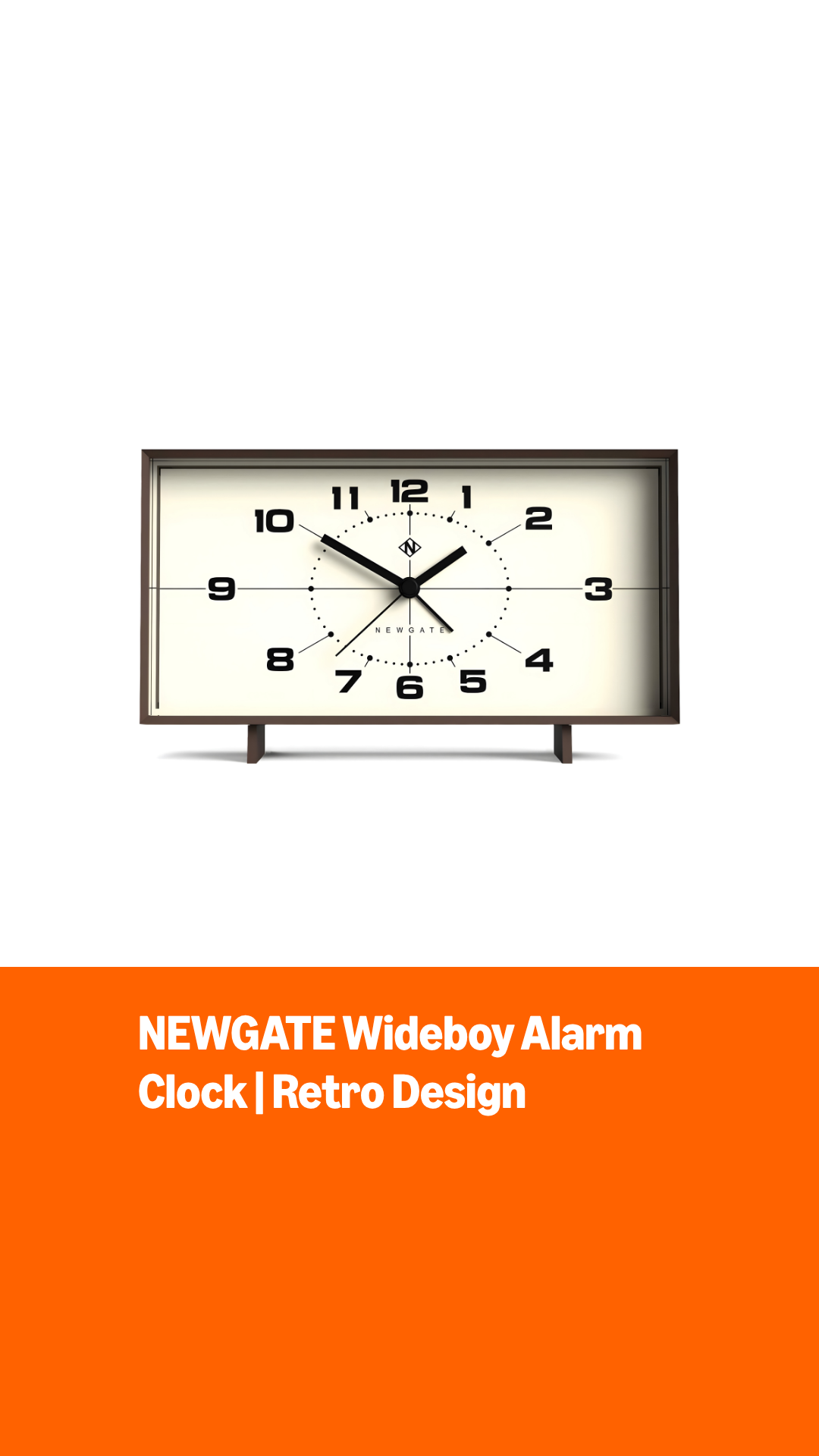 Amazon.com: NEWGATE® Wideboy Alarm Clock | Rectangular Retro