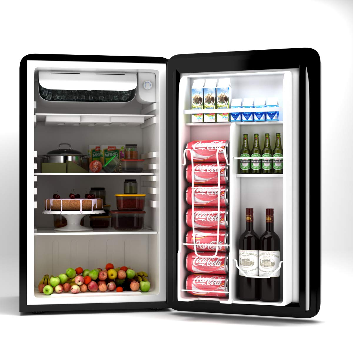 COSTWAY Compact Refrigerator, 3.2 cu. ft. Single Door, Small Under