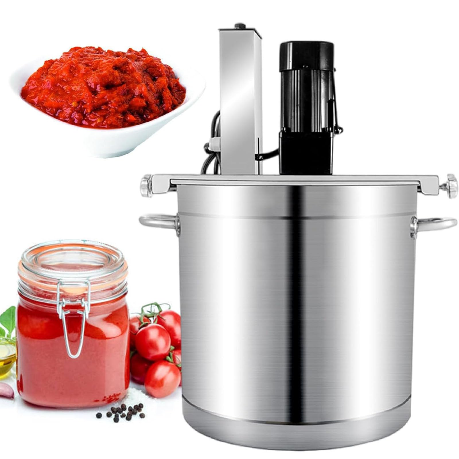 GLJTUO Electric Mixer Machine,Automatic Food Mixer, Electric Jam Mixer, Automatic Stirring Machine for Soups and Sauces, Ideal for Making Jam and Seasoning