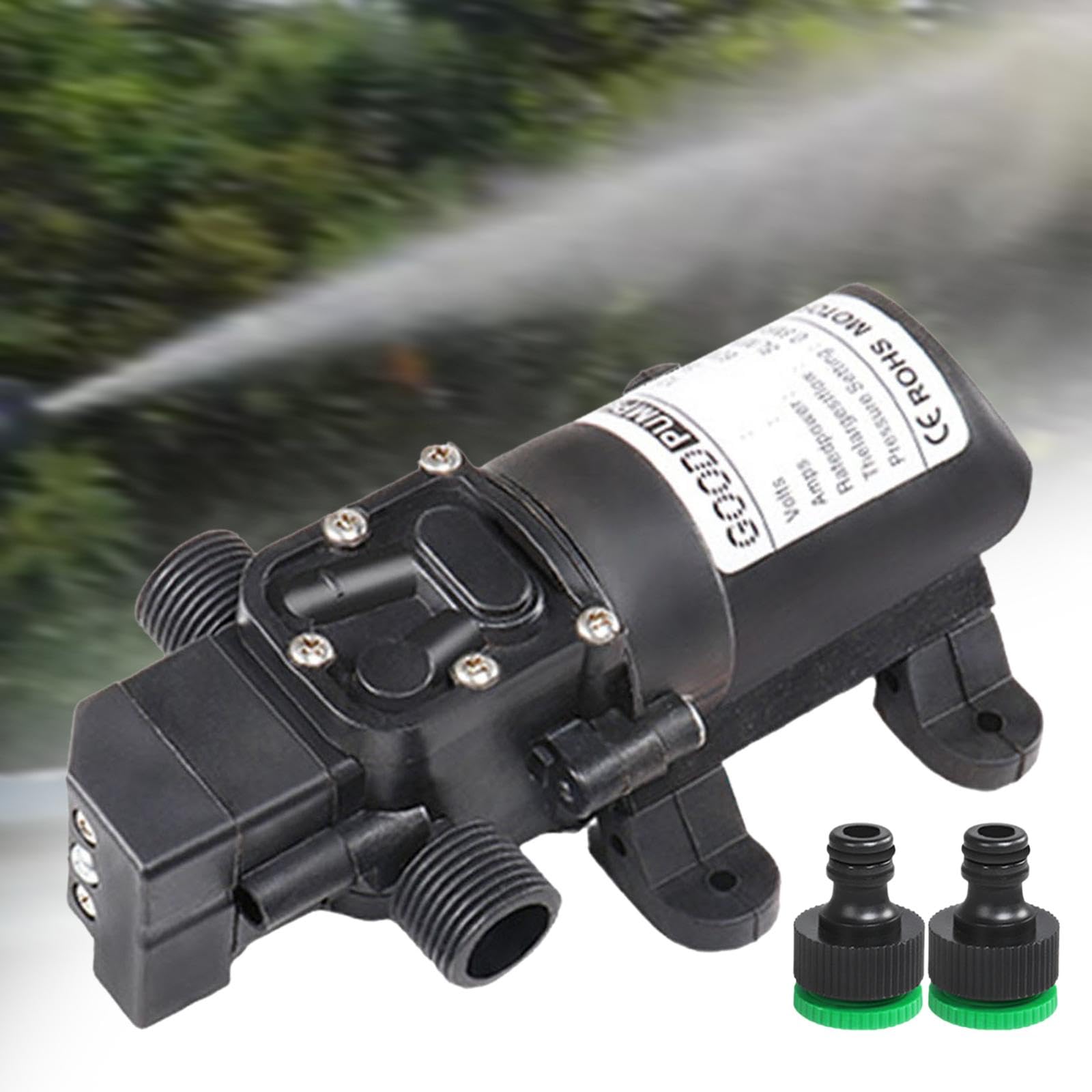 Colcolo Bomba de diafragma automática DC 12V 60W bomba de presión de agua para barco versátil totalmente sellada longitud 16,5 cm para barco marino resistente