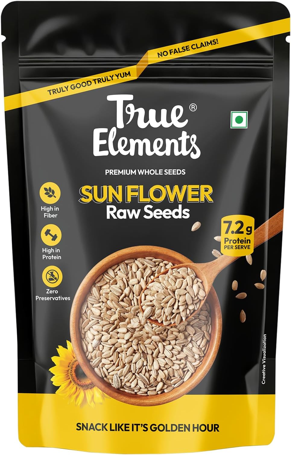 Raw Sunflower Seeds 250g - Vitamin E Rich Super Seeds | High Fibre | Perfect for Snacking, Salads, Oats Topping & Seed Cycling