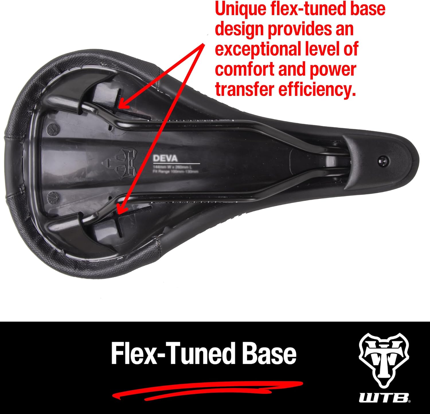 WTB Deva Bike Seat (Saddle) - Extra Padding for Comfort - Mountain & Gravel (3 Rail Options)
