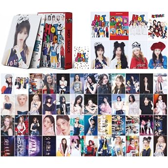 55pcs Bm Kpop Cards Photo Cards Album Cards Mini Merch Photocards Set Kpop Greeting Card Postcards for Fans Hello Monsters