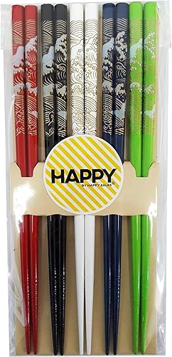 Miniatura 2 de Happy Sales Palillos de bambú regalo set grúa diseño (grúa multicolor)