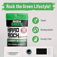Vista 88 de Rockin' Green Detergente para ropa sucia, a base de plantas, detergente en polvo natural para ropa, vegano y biodegradable, seguro para pieles