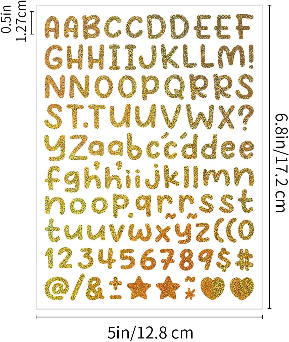 1356 Letter Stickers, 12 Sheets Alphabet Sticker, 0.5 inch Vinyl Alphabet & Symbol Stickers for Gift Wrapping, Envelopes, Planners, DIY Scrapbooking, Party Invitations, Crafts Projects（Multicolor ）