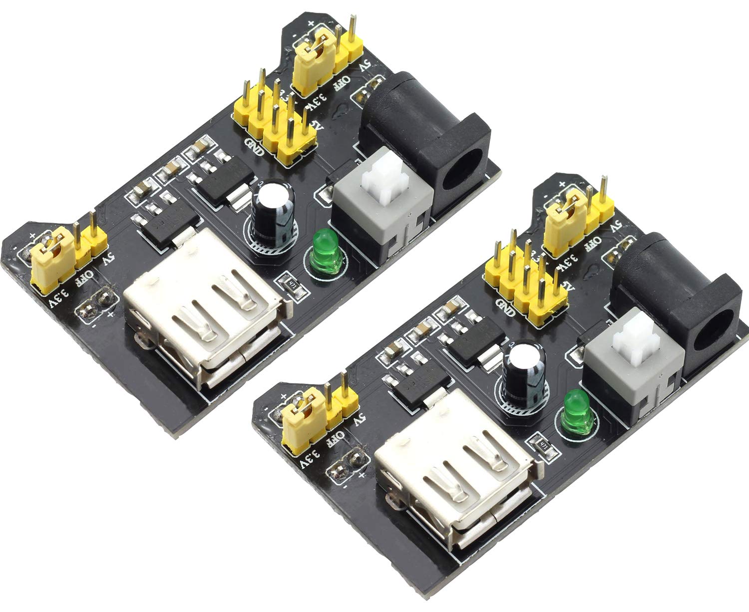 iCSTORE Breadboard Power Supply Module/Kit, Dual AMS1117 3.3V, 5.5V Voltage Regulator IC for Fixed Voltage for Solderless MB102 Bread Board, Current Limiting & Thermal Protection - Pack of 2 (B08RY6MNDX) Amazon Price History, Amazon Price Tracker