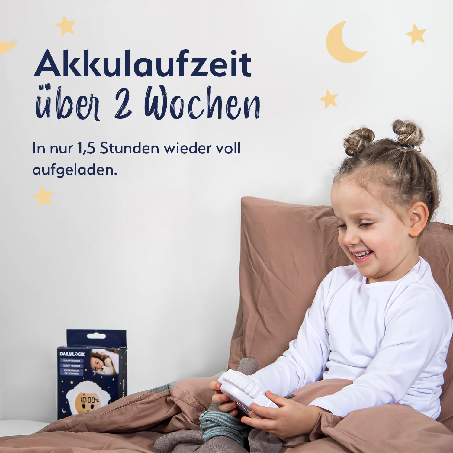 Schlaftrainer, Schaf, Lernwecker für Kinder, LED-Kinderwecker, Lernwecker, Einschlafen und Aufwachen Lernen, Nachtlicht