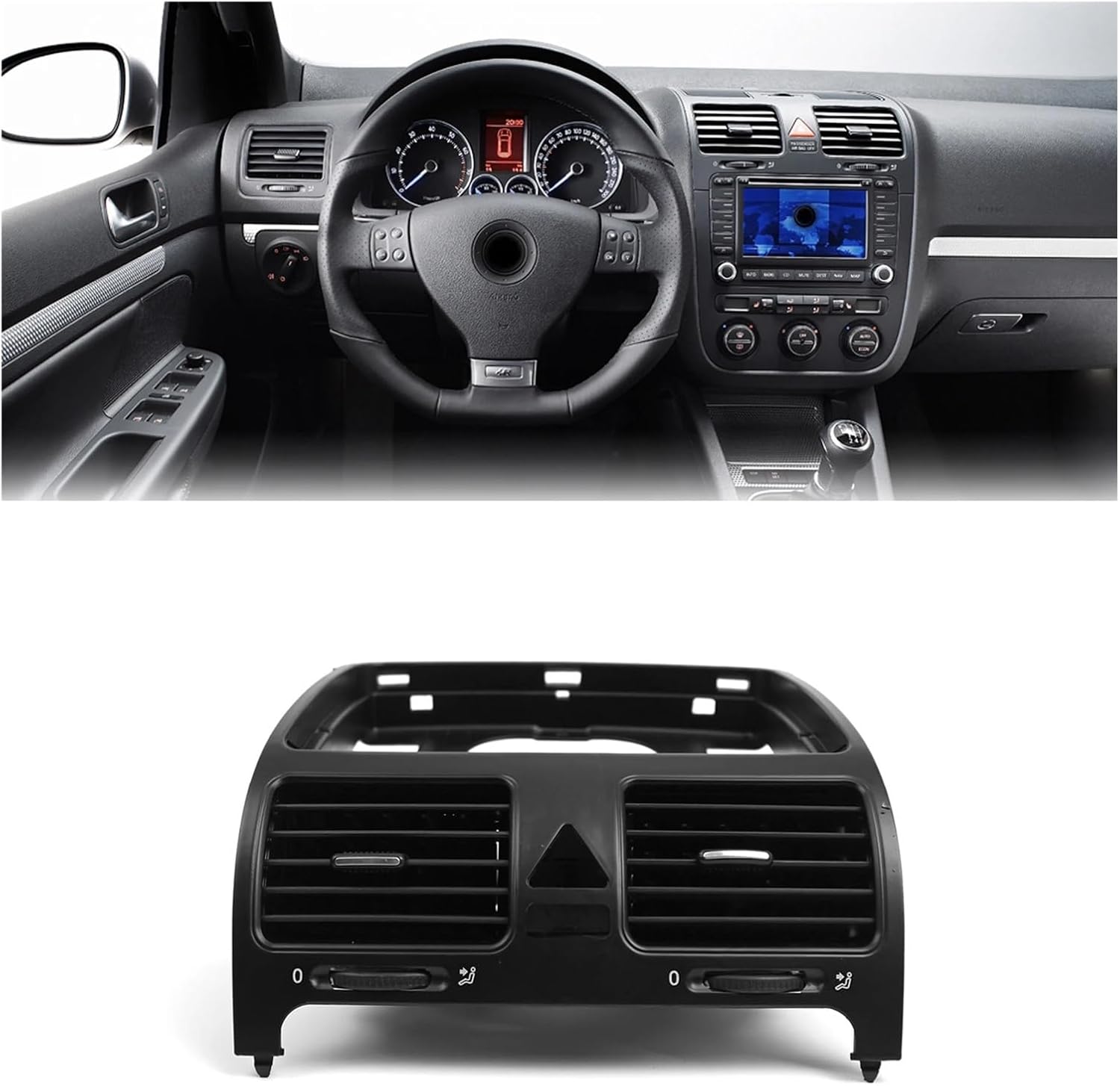 Dashboard Center Air Vent Replacement Compatible For VW GOLF MK5 2004-2009 VW GTI MK5 2004-2009 VW JETTA MK5 2006-2011 VW RABBIT 2006-2009