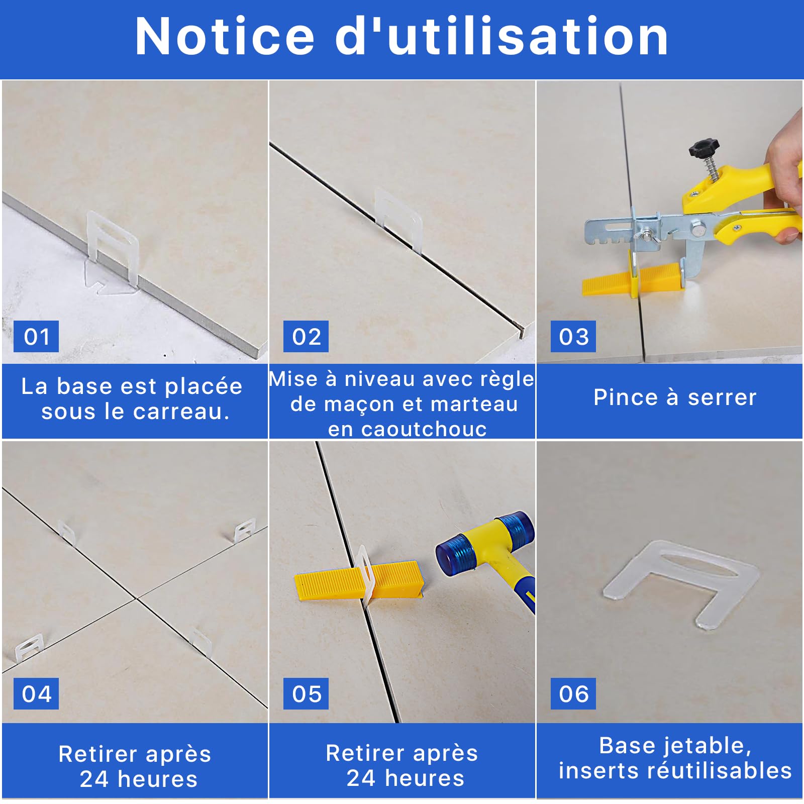 1100 clip per sistema di livellamento piastrelle 3mm, distanziatori per posa di piastrelle in ceramica e pietra naturale – set livellamento fai-da-te per un allineamento perfetto (3mm, 1100 pezzi)