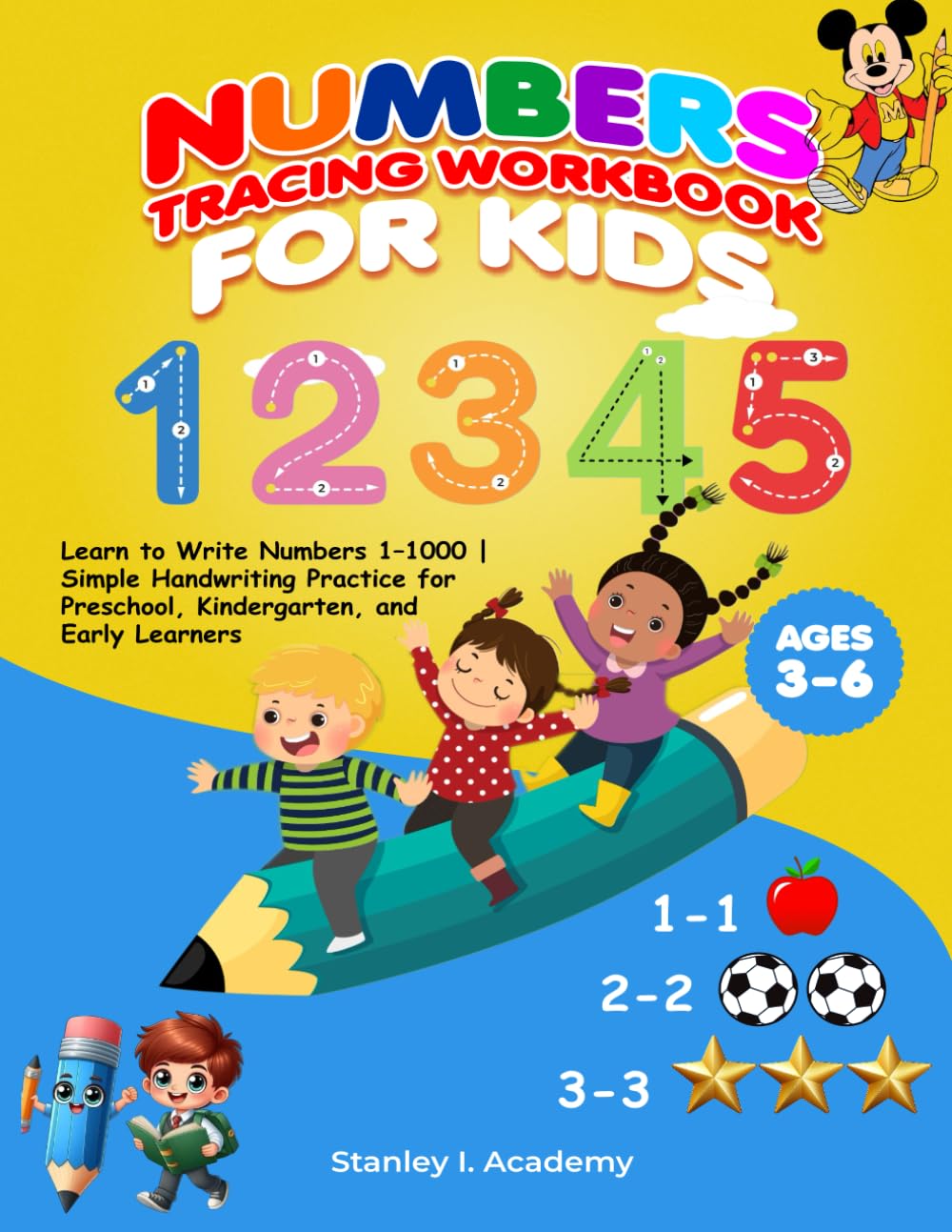 Numbers Tracing Workbook for Kids: Learn to Write Numbers 1–1000 | Simple Handwriting Practice for Preschool, Kindergarten, and Early Learners