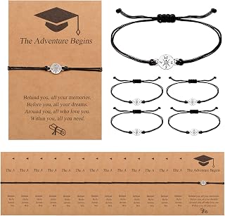 20PCS Graduation Bracelet Gifts for Her Him, Compass Bracelets Set 2026 Graduate College High School Inspirational Gifts Graduation Gifts for Classmates