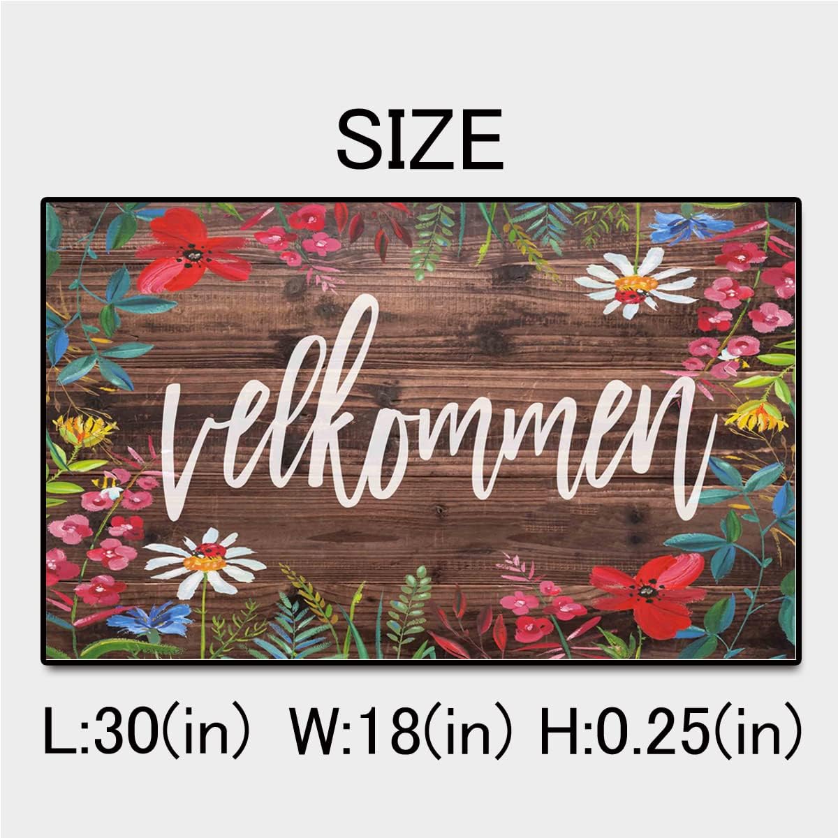 velkommen Entryway Rugs Indoor Non Slip Door Mat Indoor Front Door Rug, Rug for Entryway Indoor Mats for Front Door Entry Mats Indoor Home 30"X18"