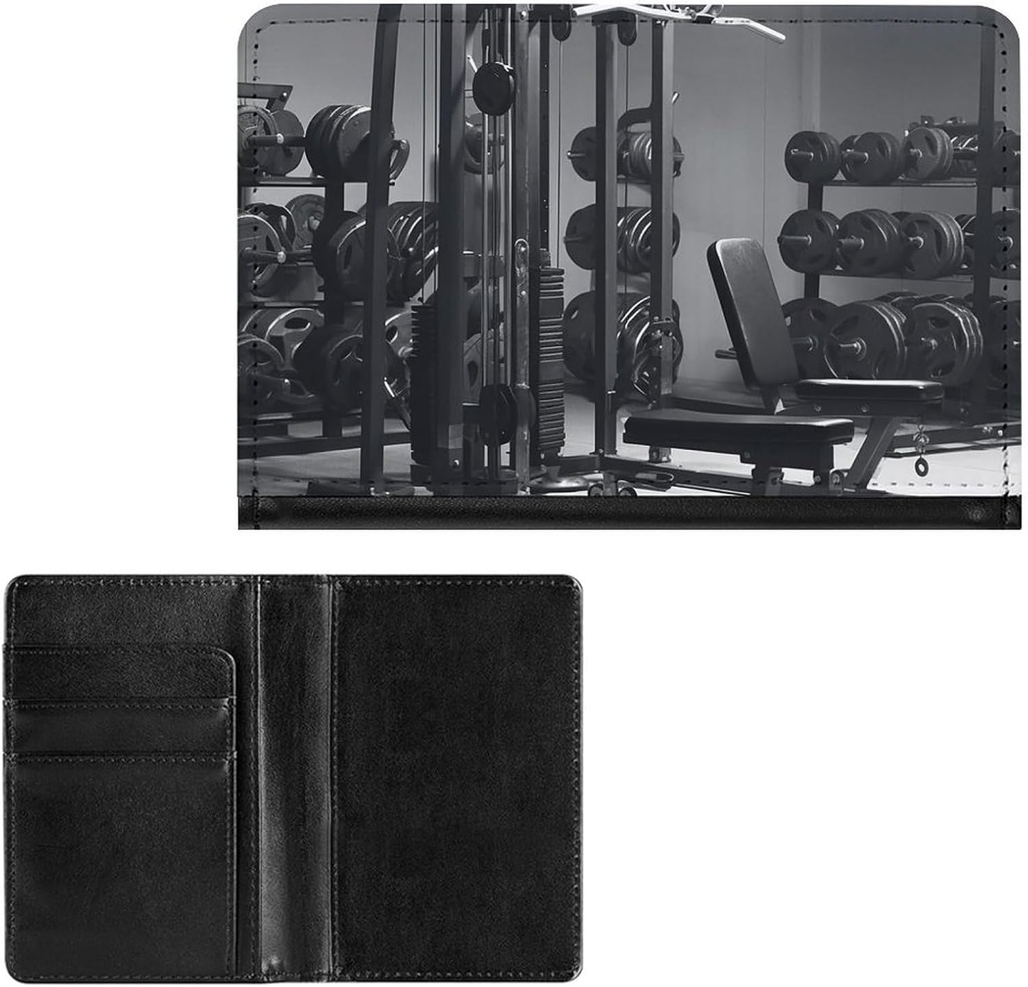 Cute Passport Holder for Travel,Personalized Multi-Functional Passport Cover with Card Slots,Slim Gym Equipment Printed Passport Wallet for Women Men
