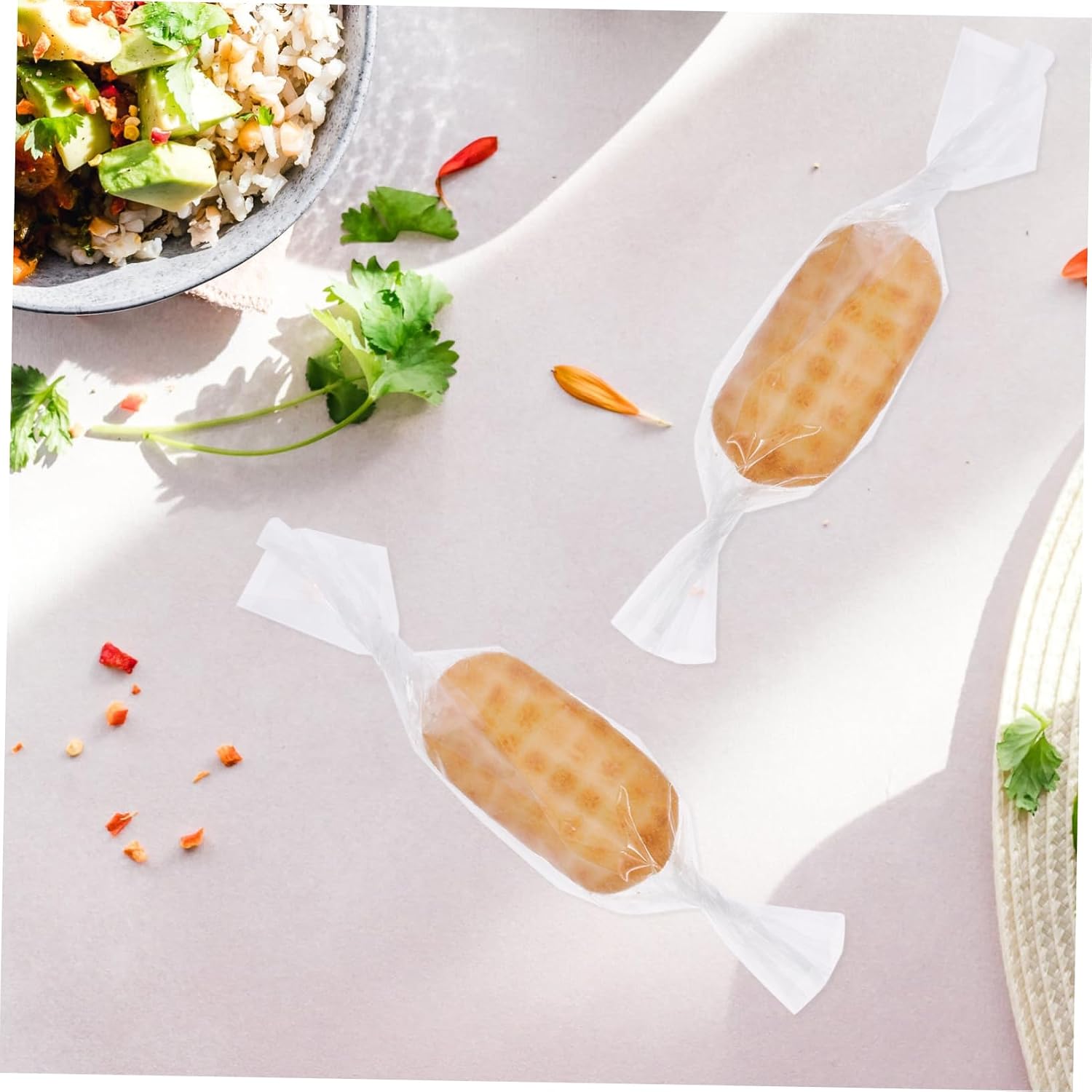 SAFIGLE 300pcs Clear Cellophane Sheets Durable Transparent Wrapping for Candy Gifts and Diy Crafts Mil