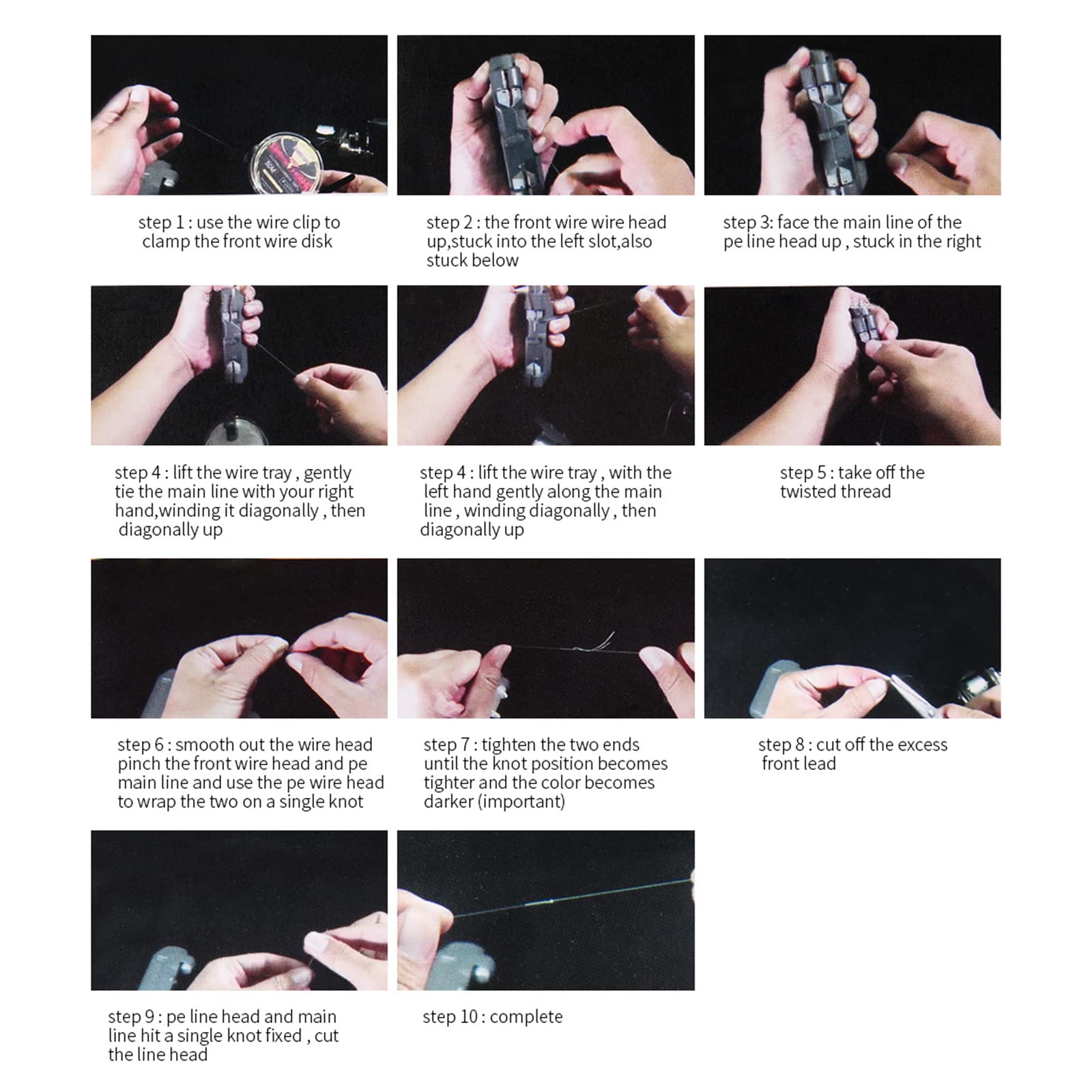 Electric Lure GT Knotter - Professional Fishing Tool, Quick Fishing Knot Tying Tool, Automatic Knotting Machine Tying Device Fishing Hook Tier Knots Lure Tool for Fishing Lovers (Battery, Black)