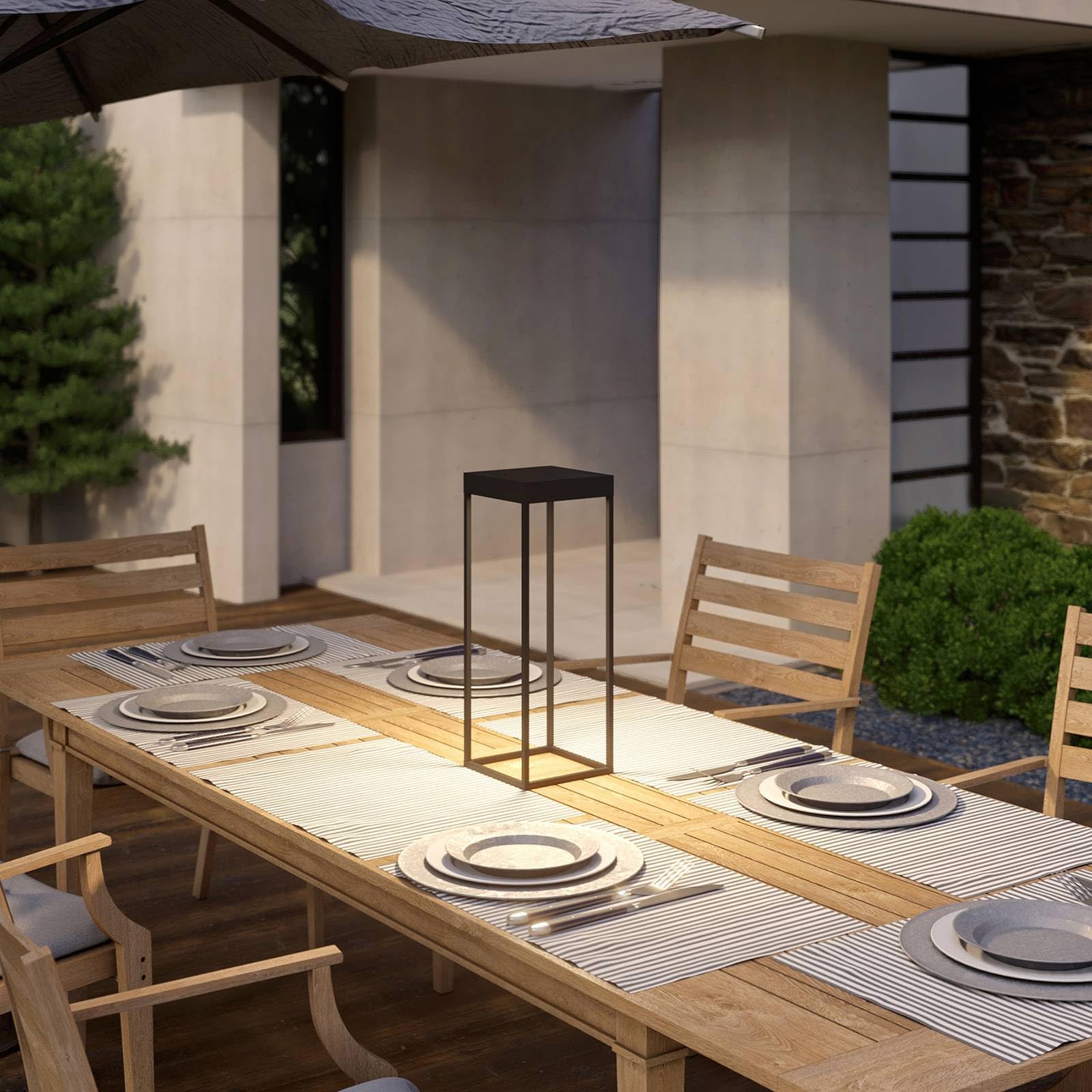 Lucande LED Solarleuchten Lynzy dimmbar (Modern) in Schwarz aus Aluminium (1 flammig,) - Solarlampe Solarleuchte Garten
