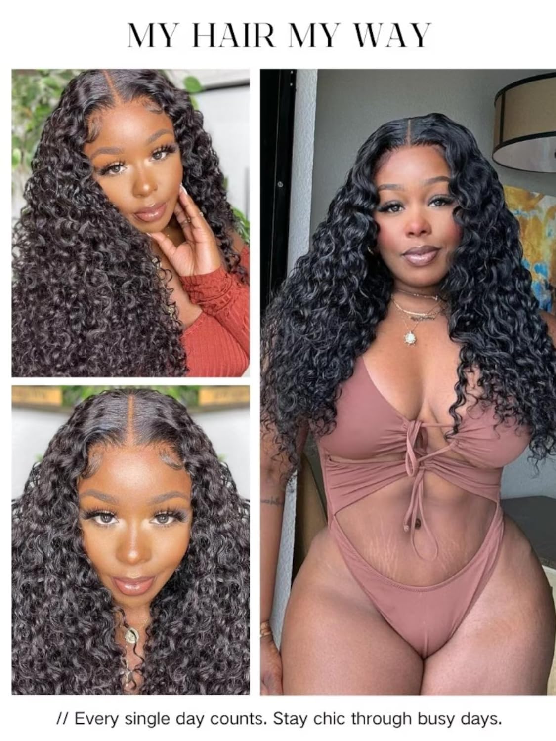 UNICE Bye Bye Knots Glueless Wig Pre Plucked Pre Cut Water Wave 7x5 Lace Front Wigs Human Hair Wet and Wavy Put on and Go Glueless Human Hair Wig 150% Density 24 inch: UNICE Bye Bye Knots Wig Mixed Curls Water Wave and Jerry Curly Fluffy Wig 13X4 Lace Front Pre Everything Wigs Glueless Human Hair Pre Plucked Pre Cut Bleached Knots 150% Density 22 Inch