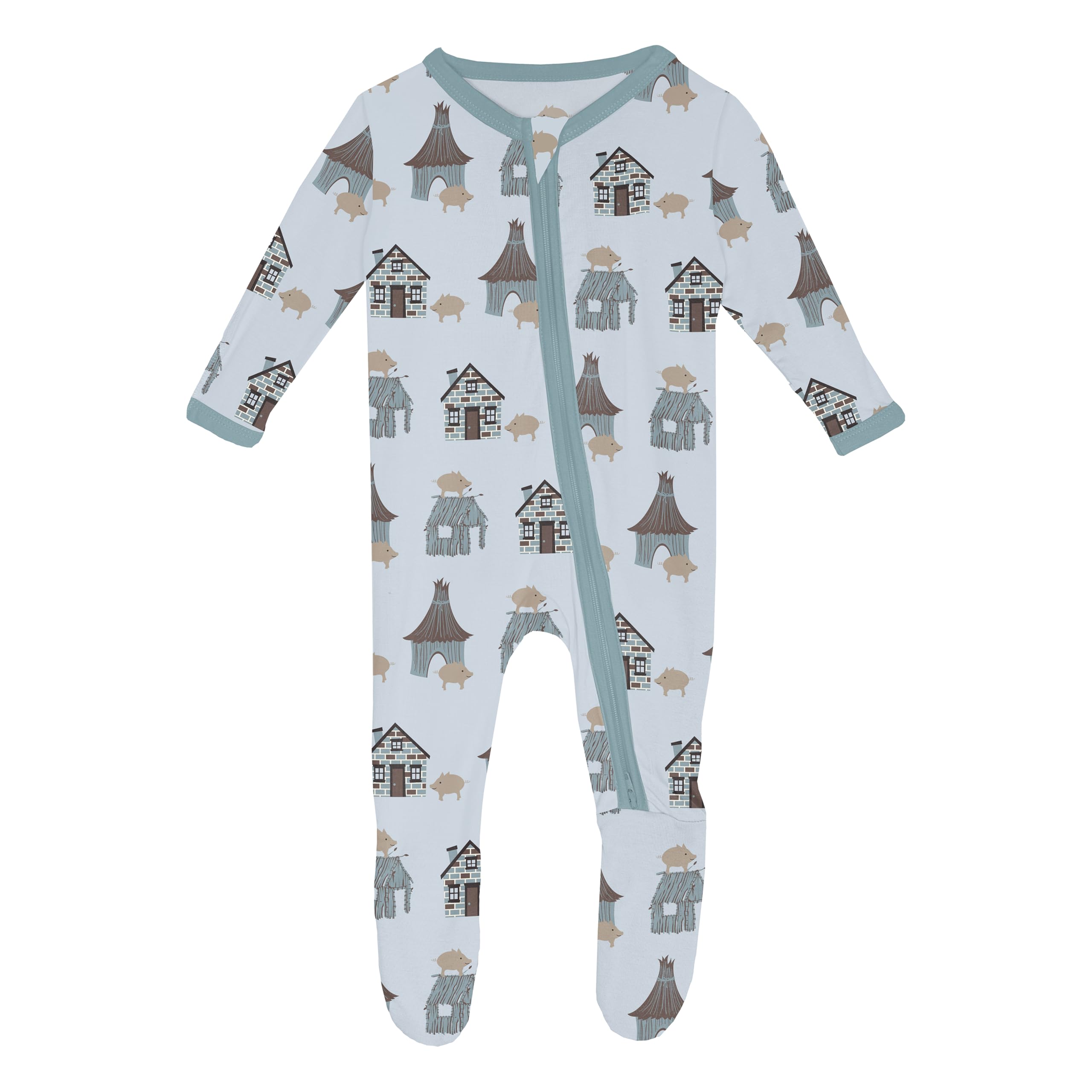 KicKee Baby &amp; Toddler Zipper Footie – Ultra-Soft Viscose from Bamboo Pajamas with Flip Paws &amp; Grips