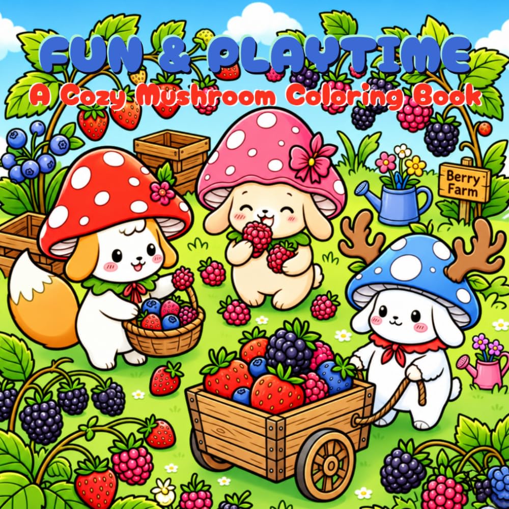 Cozy Mushroom Coloring Book: Fun & Playtime Coloring Pages with Cute Cozy Mushrooms | Relaxing and Adorable Scenes for Stress Relief, Mindfulness & Creativity (Cozy Mushroom & Friends Collection)