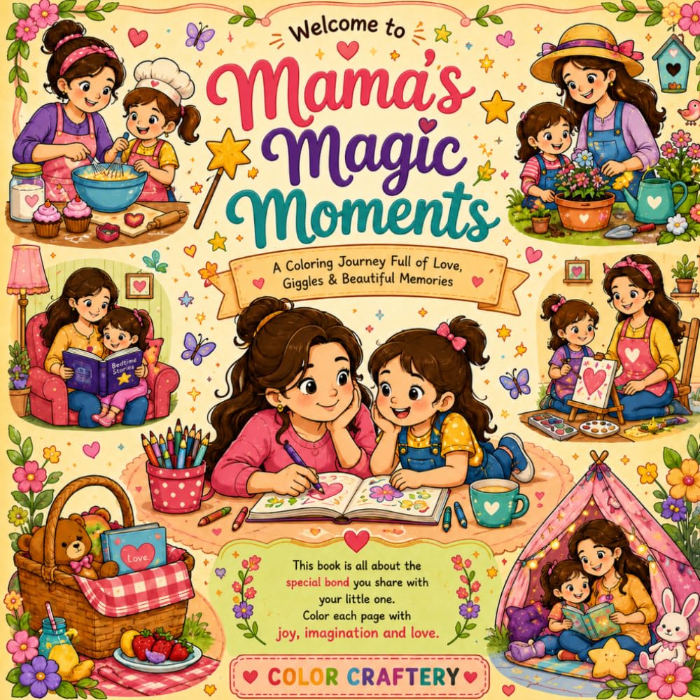 Mama's Magic Moments: A Coloring Journey Full of Love, Giggles & Beautiful Memories